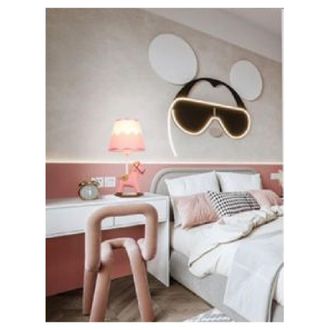 Trade Shop Trade Shop - Lampada Da Comodino Scrivania Cameretta Bimba Bimbo Cavallo A Dondolo E27 D09 - Rosa