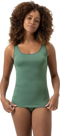 Mey Tanktop MEY SERIE EMOTION, Damen, Gr. 38, peat moss, Feinripp, Obermaterial: 50% Viskose, 46% Polyamid, 4% Elasthan, figurbetont h&uuml;ftbedeckend, Rundha