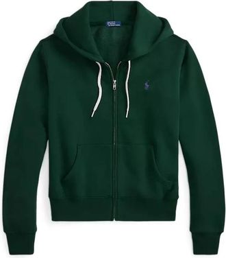 Polo Ralph Lauren Full-zip Hoodie - Dames - Vesten met rits - Groen - XS - Katoen - Hoodies & sweatvesten