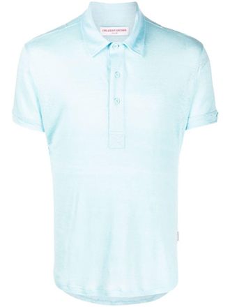 Orlebar Brown button-placket detail polo shirt - Blue