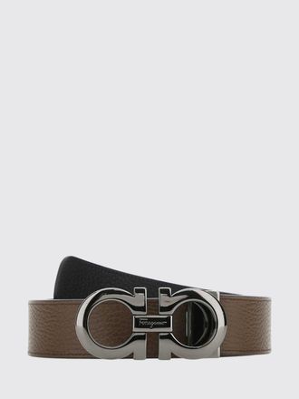 Ferragamo Cintura Gancini reversibile in pelle di vitello
