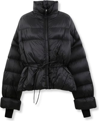 Rick Owens High Collar Quilted Down Coat