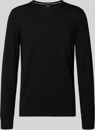 Joop Strickpullover mit gerippten Abschlüssen Modell Denny in BLACK, Größe XXL