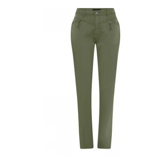C.Ro Summer Green Trousers with Zipper Details - female - C.Ro - Slim-fit Trousers - Green - L - Trousers