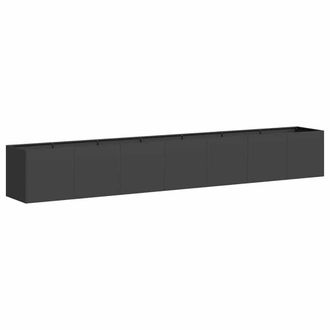Berkfield Home Planter Black 280x40x40 cm Cold-rolled Steel | Size: 280 x 40 x 40 cm