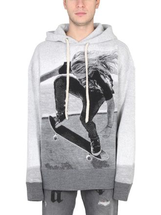Palm Angels Relaxed Fit Hooded Shirt