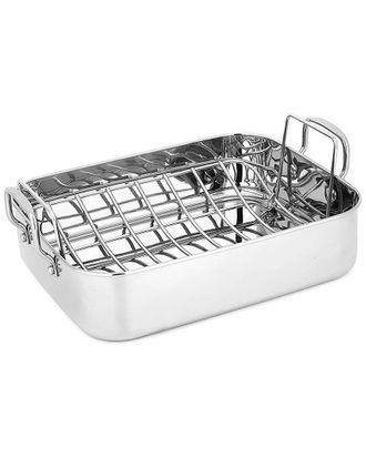 Nutrichef 14In Roaster With Polished Rack