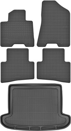 OEM Hyundai Tucson Iii Suv De 2015 (juego) - Alfombrillas De Goma Para Coche + Alfombrilla Para Maletero