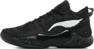 Generic Unisex Basketball Shoes High Cut Breathable Cushioned Rebounding Wear-Resistant Slip Sports Training Boots Walking Shoes(Black,8.5 UK)