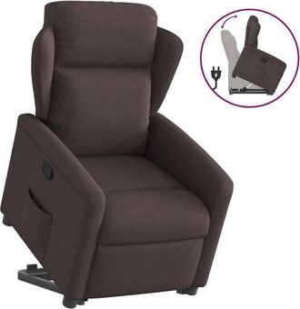 vidaXL Vidaxl - Sill&oacute;n Reclinable Elevable Tela Marr&oacute;n Oscuro