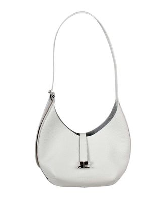 Courr&egrave;ges Small hammered leather hobo bag