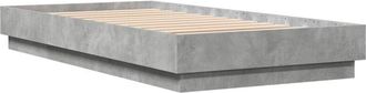 vidaXL Bed Frame without Mattress Concrete Grey 90x190 cm Single Vidaxl