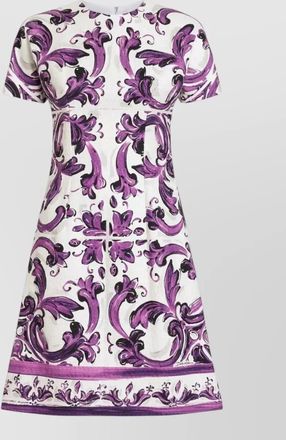 Dolce & Gabbana short dress fitted waist floral pattern