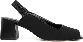 Studio Chofakian 40 mm pumps met blokhak en open neus - Zwart