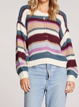 Saltwater Luxe Kimy Striped Sweater In Twilight