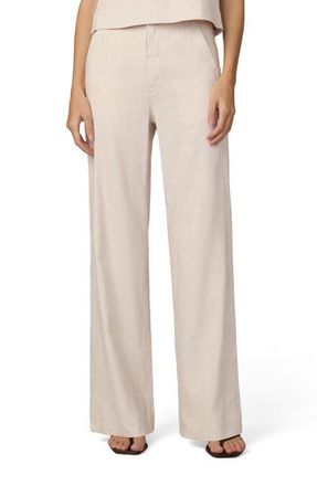 Joe's The Clean Stripe Wide Leg Linen Blend Pants in Mirco Stripe at Nordstrom, Size 25