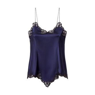 Isabel Marant Amael Zijden Top - Dames - Tops - Blauw - Maat: S Zijde