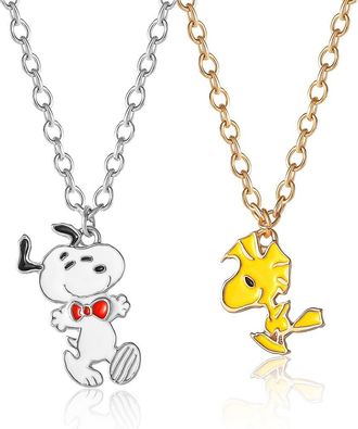 Peanuts Snoopy & Woodstock BFF Necklace Set in Multicolor at Nordstrom