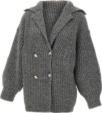 Liu Jo Wollen Gebreide Jas - Dames - Vesten - Zwart - XS - Wol - Truien & Vesten