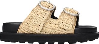 Jil Sander T-shirts En Sokken Dames Raffia Beige/Natuurlijk