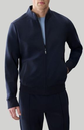 Robert Barakett Kenji Zip Track Jacket in Blue Night at Nordstrom, Size Xx-Large