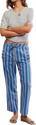 Free People Marielle Pull-On Pants In Sapphire Combo