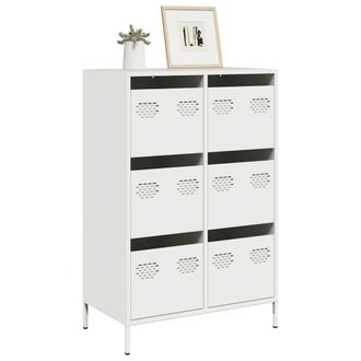 Berkfield Home Highboard White 68x39x101.5 cm Steel