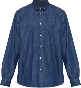 Fendi Casual Shirts, male, Blue, Size: M Chambray Shirt