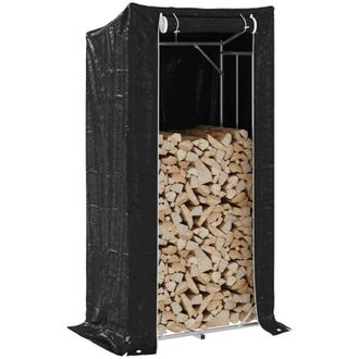 vidaXL Le&ntilde;ero Cubierta Lluvia 100x60x200 Cm Acero Galvanizado Vidaxl