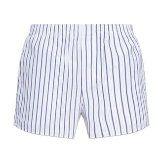 Ami Short Shorts, male, White, Size: 2XL Striped Cotton Shorts