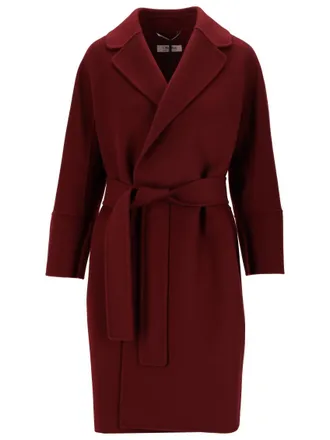 Max Mara Red Notched lapel Trench Coat
