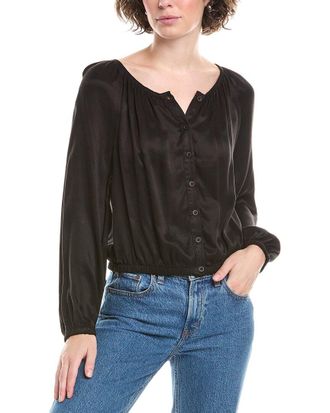 Bella Dahl Shirred Button Blouse