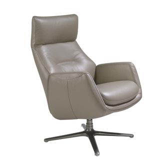 Angel Cerd&aacute; Sill&oacute;n giratorio reclinable en piel gris