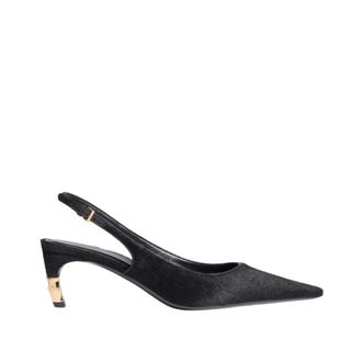 Gucci Schoenen, Dames, Zwart, 39 EU, Bamboe, Castello Slingback