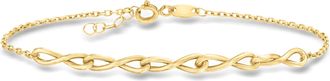 Canaria Canaria 10kt Yellow Gold Twisted Infinity-Link Bracelet