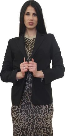 Emme Di Marella Stretch Jacket - Dames - Blazers - Zwart - XS - Leer - Jassen