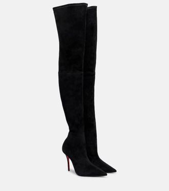 Christian Louboutin Miss Z 100 suede over-the-knee boots