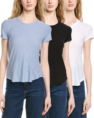 James Perse 3Pk Crew Shirt