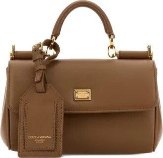 Dolce & Gabbana Womens-My Sicily Leather Tote Bag