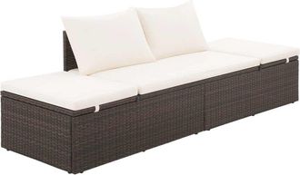 vidaXL Garden Bed Brown 76.8x23.6 Poly Rattan, 43954