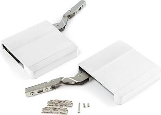 Emuca Emuca - Braccetto per anta sollevabile di mobile,Braccetto per ante a ribalta, forza 960-2.350, Acciaio e plastica, Bianco