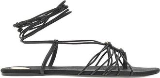 Saint Laurent Babylone leather flat sandals Woman 38