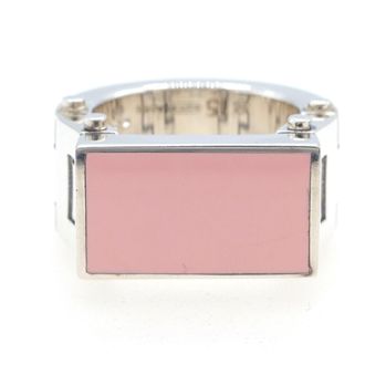 Bottega Veneta Silver Light Pink Sterling Silver 925 Band Ring (Pre-Owned)