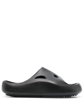 Off-white Rubberen badslippers - Zwart