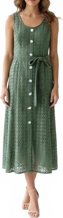 Entro Womens Sleeveless Midi Dress In Olive