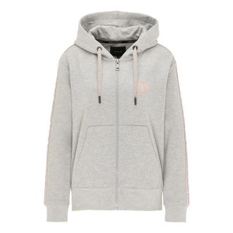 Carlo Colucci Basic Sweat Jacket - Dames - Vesten met rits - Grijs - S - Katoen - Hoodies & sweatvesten