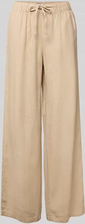Only Weite Hose aus Viskose-Leinen-Mix Modell CARO in Sand, Gr&ouml;&szlig;e L
