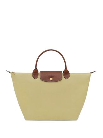 Longchamp medium Le Pliage Original tote bag - women - Recycled Polyamide/Polyamide/Calf Leather - One Size - Green