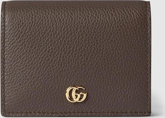 Gucci Bi-color GG Marmont Small Wallet, Brown, Leather