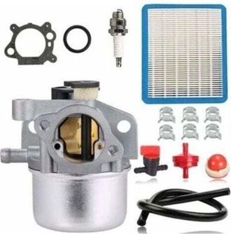OEM Carburador Compatible Con Briggs & Stratton 122000 - Para Motor Toro Recycler De 22 - Incluye Filtro De Aire Y Manguera De Combustible